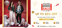 Amazon Wardrobe Refresh Sale-Upto 80% Off on Clothings & Accessories (16 - 20 Dec) with bank offer 10% hdfc 
