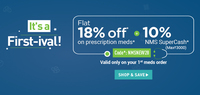 FLAT 18% OFF on Your First Meds* Order + 10% NMS SuperCash*
