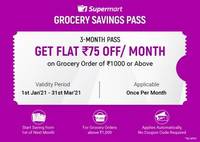 Grocery Savings Pass - 3 Months Pay ₹1 + 48 coins