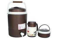 Princeware Summer Combo Plastic Ice Berg, Brunch and Flask Set, 3-Pieces, Assorted