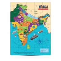 Toyshine Wooden Map of India Educational Jigsaw Puzzle, Indian State Puzzle, Wooden Map Pack for Kids