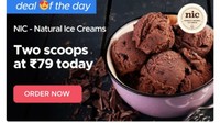 NIC (Natural Ice Creams ) Restaurant - Get two scoops for ₹ 79 (Zomato deal of the day)