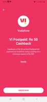 Lazypay : VI Postpaid: Rs 50 CB on 399