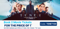 Book 2 movie tickets for the price of 1