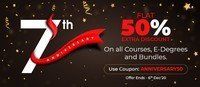 Eduonix 7th Anniversary Sale | Flat 50% extra discount on all courses, E-Degrees & Bundles | Lifetime Membership at Flat Rs 29950