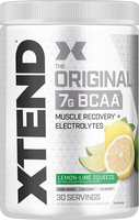 Scivation Xtend BCAAs (Pre-Workout, 7g BCAAs, 0g Carbs,Sugar & Calories, 3.5 Leucine, 2.5g L-Glutamine, 1g Citrulline Malate) - 420 g, 30 Servings (Lemon Lime)