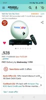 TATA SKY HD Connection with 1 month basic package and free installation at Rs 928/-