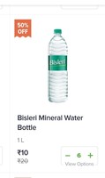 Loot : Bisleri 1L Water Bottle at Rs 5 