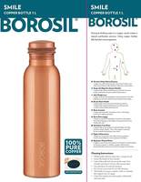 Borosil Copper Bottle, 1L, Set of 1, Copper