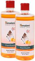 Himalaya 1L Orange Pure Hands Sanitizer with Alcohol - Set of 2 Bottles, 500ml each