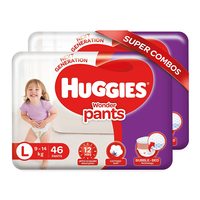 MRP Error- Huggies Wonder Pants, Large Size Diapers Combo Pack of 2, 46 Counts Per Pack, 92 Counts 