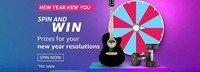 Amazon NEW YEAR NEW YOU SPIN AND WIN || Prizes for your new year resolutions