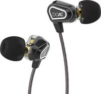 Boat Nirvanaa Duo 2.0 Dual Drivers Wired Earphones With Mic (Melody Black)