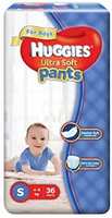 Huggies Ultra Soft Pants Diapers for Boys, Small (Pack of 36)