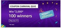 Amazon Coupon Carnival Quiz | Answer and Win Rs. 2000 | 100 Winners
