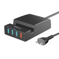 Portronics Q-Charger Portable Universal Charging Hub with a QC 3.0 and 3 5V USB Ports and a Mobile Docking Station