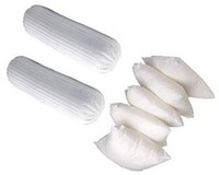 STARHUB Microfibre Solid, Stripes Cushion Pack of 7  (White)