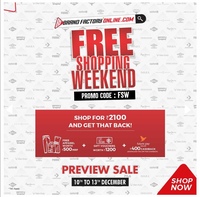 Brand Factory Free Shopping Weekend Sale (10-13 Dec) 