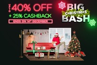 Pepperfry Big Christmas Bash - Upto 40% Off + Extra 25% Cashback on India’s largest range of Furnitures