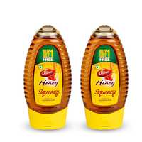 Dabur Honey :100% Pure World's No.1 Honey Brand with No Added Sugar , Squeezy Pack - 225g (Buy 1 Get 1 Free)