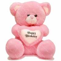 Buttercup Soft Teddy Bear with Happy Birthday Text - 2 Feet (60 cm, Pink)

