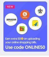 Magicpin Upload Online shopping Bill to Earn Extra 50 magic points(user Specific)