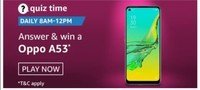 Amazon daily quiz (8am- 12pm) | Answer and Win Oppo A35