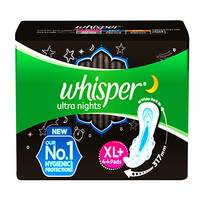 30% Off- Whisper Ultra Night Sanitary Pads for Women, XL+ 44 Napkins