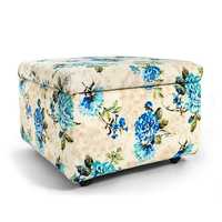 Camabeds Bale Smart Pouf with Storage on 360 Degrees Wheels (Floral)

