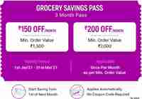 Flat Rs 200 off on Rs 2000 grocery for next 3 months on Flipkart Grocery using grocery pass