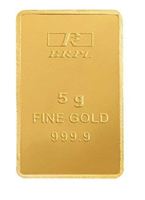 Bangalore Refinery 24k (999.9) 5 gm Yellow Gold Bar 