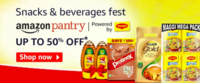Amazon pantry Snacks & Beverages Fest up 50% off