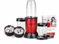 La' Forte La Vite Cherie -Compact Powerful Mixer Grinder Blender, 3 Jars and 2 Detachable Blades (Download Free Recipe E-Book), BIS Approved, ISI Mark, Red