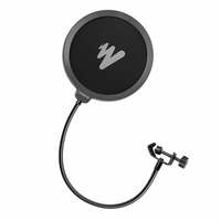 Maono AU-B00 Pop Filter for Studio Condenser Microphone with Wind Screen and Metal Gooseneck Holder (Black)

