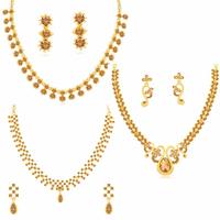 Sukkhi Jewellery Diamond Jewellery Set for Women (Brown) (CBN82144)