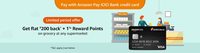 Amazon ICICI card - Get 200 cashback on 2500 at Supermarkets