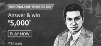 Amazon NATIONAL MATHEMATICS DAY QUIZ || Answer & win ₹5,000