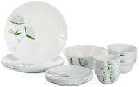  Borosil - Fluted Lily Dinner Set, 25-Pieces, Green 