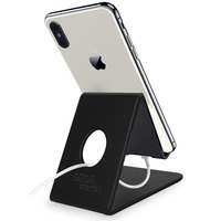 Gizga Essentials G32 Anodized Aluminium Mobile Phone Stand Holder for All iPhone, Tablet and Smartphones (Black)