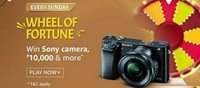 Amazon funzone wheel of fortune win sony camera, rs.10000 & more