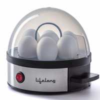 Lifelong Egg Boiler 350W with 7 Egg Capacity with Auto Cutoff & Buzzer (Black/Silver)

