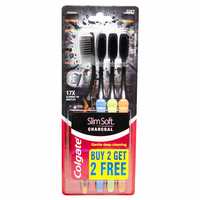 Pantry - Colgate Slim Soft Charcoal Toothbrush - 4 Pcs (Buy 2 Get 2 Free)