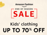 Amazon end of season sale - Kids Clothing Up to 70% Off