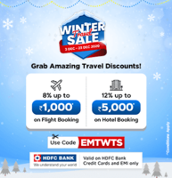 EaseMyTrip | HDFC - 8% on Flight and 12% up to Rs. 5,000 Discounts on Hotel Booking