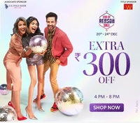 Myntra Extra Rs.300 Off ( 4-8pm )