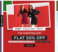 Lifestyle Christmas Edit Sale | Buy1 Get 1 | Buy 2 Get 1 | 50-70% off on Clothing and accesaries + Extra 15% off via coupon