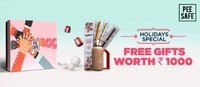 Peesafe Holiday Special Sale Free Gifts Worth 1000 On Purchase Pee safe Products + Extra 100 Off on 