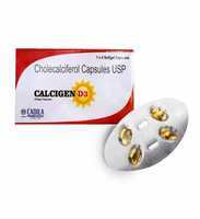 CADILA (Vitamin D3) 60,000 IU, Pack of 5 x 4 Capsules