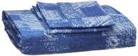 Raymond Home 104 TC Cotton Double Bedsheet with 2 Pillow Covers - Blue