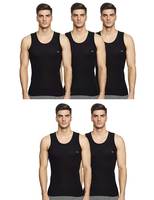 FL7 Men's Plain (Pack of 5) 105 BLK RN Vest_Black_80@ ₹339